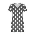 thumbnail image 5 of 2 Piece Sets for Women Fashion Polka Casual Home Two-piece V-neck Top With Pocket Shorts Set, 5 of 6