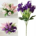 thumbnail image 5 of 5 Heads Artificial Hyacinth Fake Flowers for Office Party Wedding Home Decor White, 5 of 8