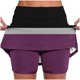 thumbnail image 2 of Pantalones Cortos Atléticos de Mujer de Cintura Alta Pantalones Ligeros de Impresión Delgados con Bolsillos, 2 of 7