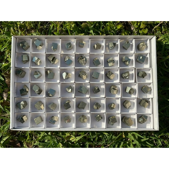 Spanish Pyrite Cube, Fools Gold Rock Reiki Crystal