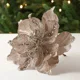 thumbnail image 3 of Flor de Pascua navideña con purpurina de 22 cm para colgar en el árbol de Navidad, guirnaldas para decorar el hogar, la boda y la fiesta, 3 of 5