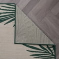 thumbnail image 4 of World Rug Gallery Tropical Floral Palm Leaves Textured Flat Weave Indoor/Outdoor Door Mat - GREEN 2'x3', 4 of 8