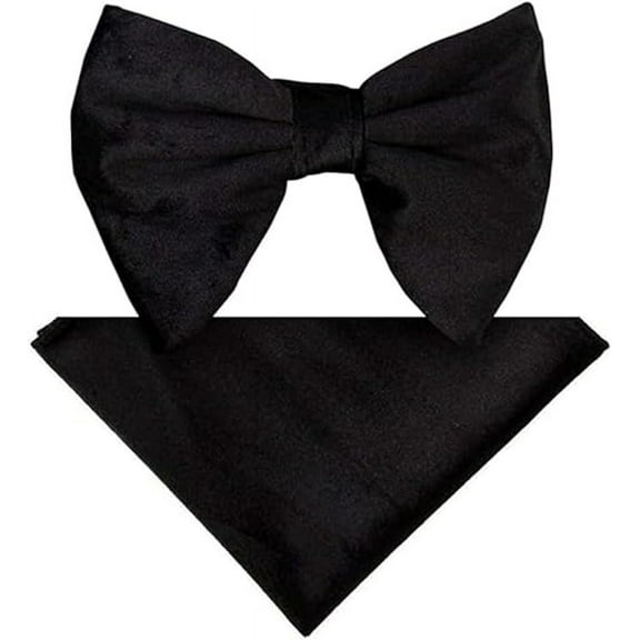 Vittorio Farina Velvet Edwardian Bow Tie & Pocket Square