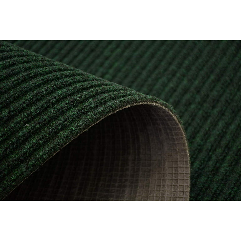 Rug Runner Green Color Custom Size Indoor Outdoor Slip Skid