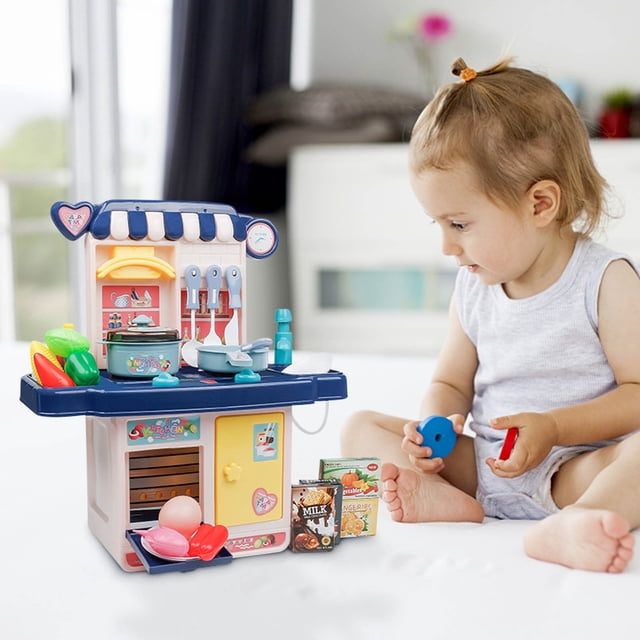 Children's Homemaking Simulation Kitchen Toy Set Baby Girl's Cooking Small Kitchen And Sound Effects Kitchen Appliances