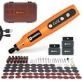 HARDELL Mini Rotary Tool for Sanding, Polishing, Drilling, Engraving - Cordless with 5 Speed Settings and Type-C Charging