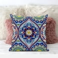 thumbnail image 3 of Bohemian Mandala Vector Indoor/Outdoor Pillow with Removable Cover in Blue Pink White Yellow16x16, 3 of 5