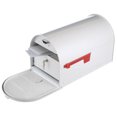 Gibraltar Mailboxes MLM16KW1 Marshall White Post Mount Locking Mailbox