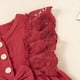 thumbnail image 5 of Vestido Para Niñas, Ropa Para Niñas Pequeñas, Trajes Para Niños Pequeños, Encaje Sin Mangas, Lazo, Algodón, Cómodo, Vestido Para Niños, Rojo Odeerbi LM103-3429, 5 of 9