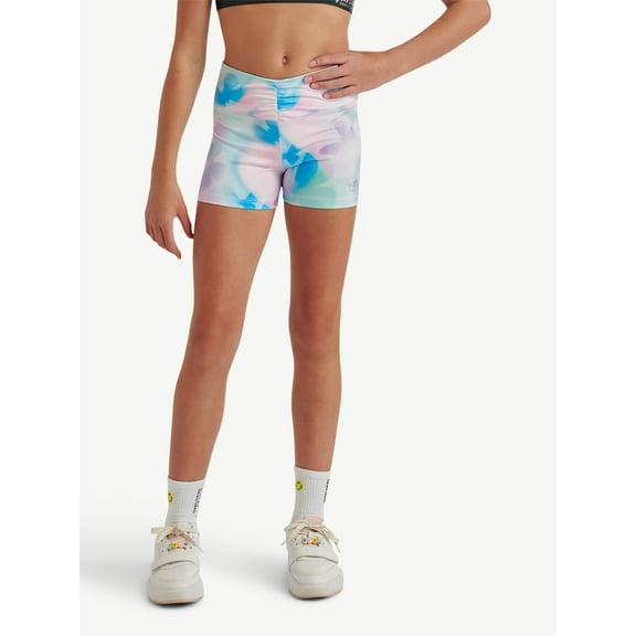Justice Cinch Waistband Dance Shorts for Girls with Butterfly Print, Sizes XS-XL