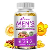 Bcuelov Mens Multivitamin and Multimineral Capsules Complete Daily Support with Vitamins B12 A D C Zinc Magnesium 120 Softgels
