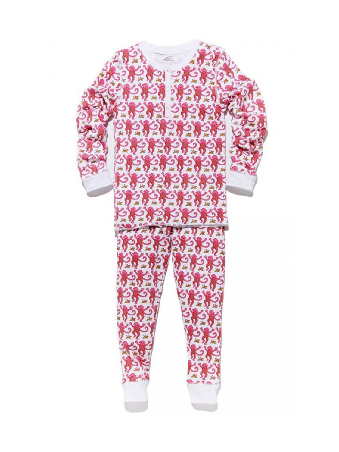 Roberta Roller Rabbit Kids Monkey Pajamas 14 Years Pink - Walmart.com