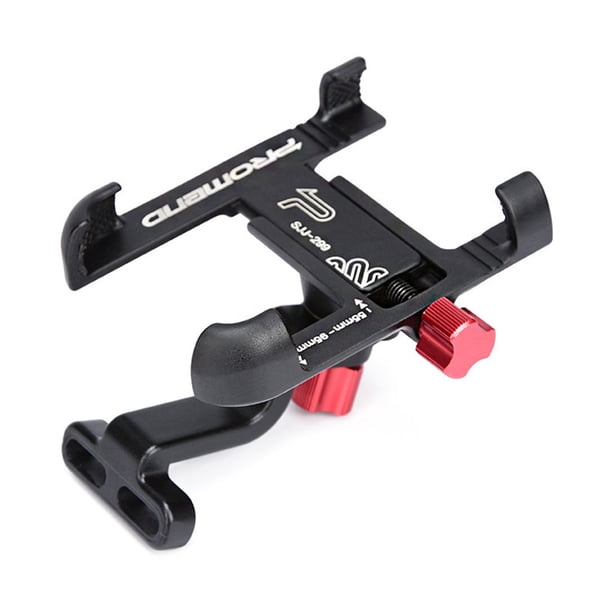 Eigraketly Soporte para teléfono de bicicleta Soporte de exhibición universal Soporte de aleación de aluminio Soporte frontal ajustable para teléfono Ciclismo Negro para tallo Eigraketly OD026623-05
