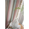 thumbnail image 4 of Vireellx Farmhouse Blackout Curtains，Contrasting Stripes Cotton Linen Curtains, with White Tassel Rod Pocket Curtains, Living Room Bedroom Dining Room, 4 of 7