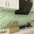 thumbnail image 3 of Yeetfub 10 Sheet Peel and Stick Backsplash Self Adhesive Tile Sticker Marble 3D Stick on Tiles Backsplash for Kitchen Peel and Stick Tile for Bathroom Kitchen Camper Shower Furniture 4"x4" Green, 3 of 7