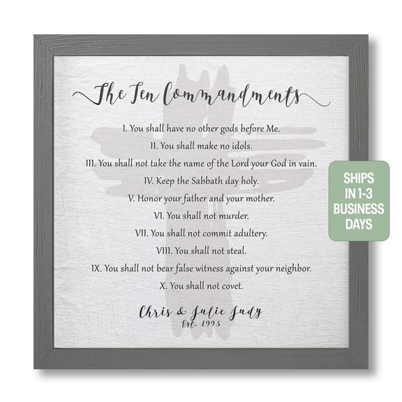 The Ten Commandments | Scripture Print, Wall Decor