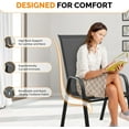 thumbnail image 3 of CZMJY Patio Chairs Set of 2 – Stackable Outdoor Dining Chairs with Comfortable Sling High Back Chairs and Armrests for Lawn, Poolside, Courtyard, Balcony, Garden, Black, 3 of 7