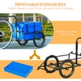 thumbnail image 4 of Aosom Bicycle Cargo Trailer Bike Wagon with Removable Storage Box, Blue, 4 of 10