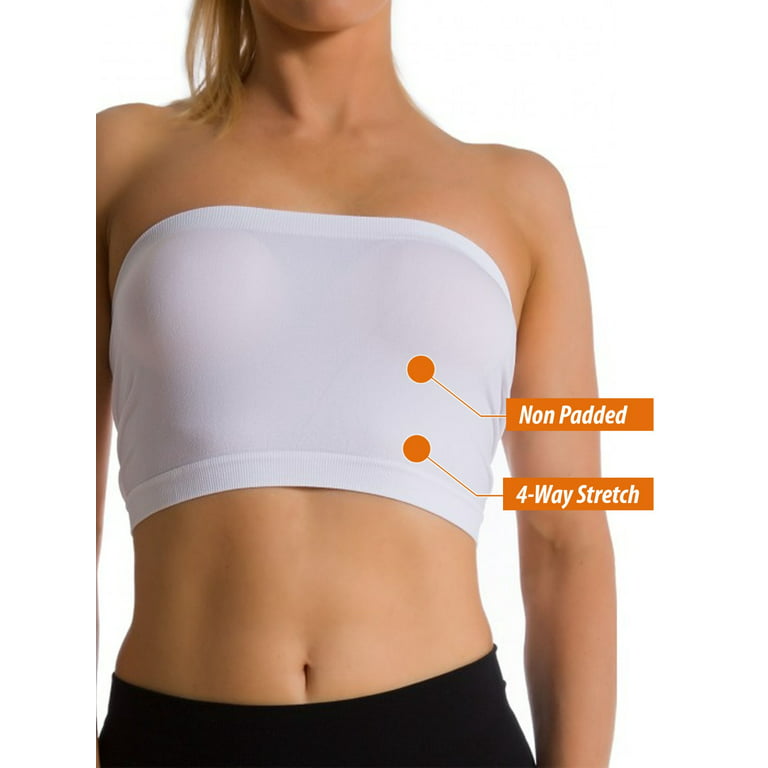 Sports Bras For Women Plus Size Strapless Bra Bandeau Tube Padded Top  Stretchy Yoga Fitness Bra Little Tube Tops 