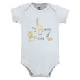 thumbnail image 3 of Hudson Baby Cotton Bodysuits, Neutral Safari World, 0-3 Months, 3 of 3
