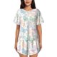 thumbnail image 1 of Fotbe Colorful Butterfly Conjunto de Pijama Estampado para Mujer, 2 Piezas, Ropa de Dormir con Camiseta de Manga Corta y Shorts Suaves-4X-Large, 1 of 6