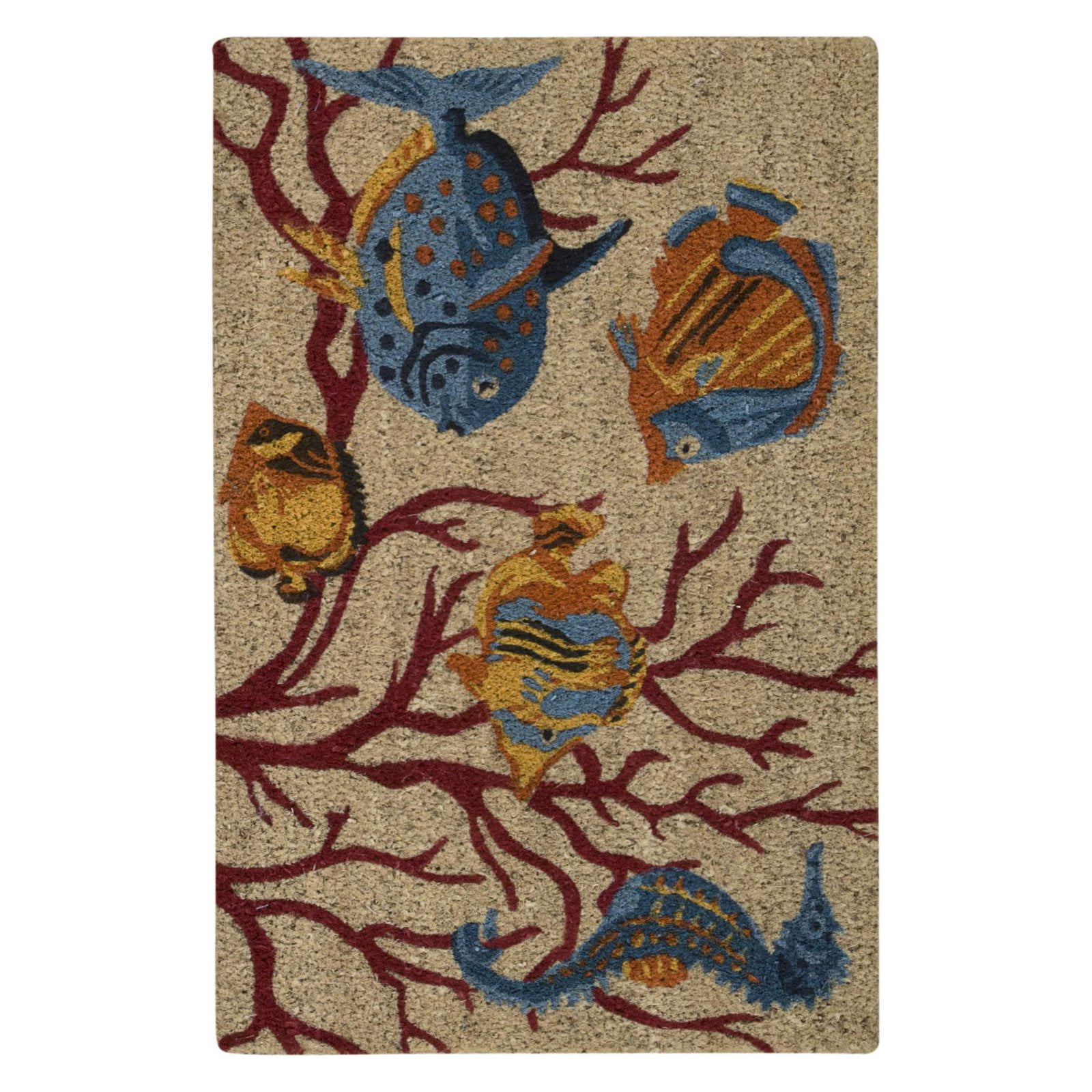 Waverly Greetings "Swimming Fish" Beige Doormat by Nourison