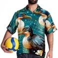 thumbnail image 4 of Platypus Men's Hawaiian Printed Short Sleeve Button Down Casual Beach Shirt's, Unisex, 4 of 6