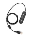 thumbnail image 2 of Adaptador de cable QD con enchufe USB H901, volumen ajustable, adaptador de auriculares para centro de llamadas para equipos de auriculares de 3,5 mm, color negro, 2 of 5