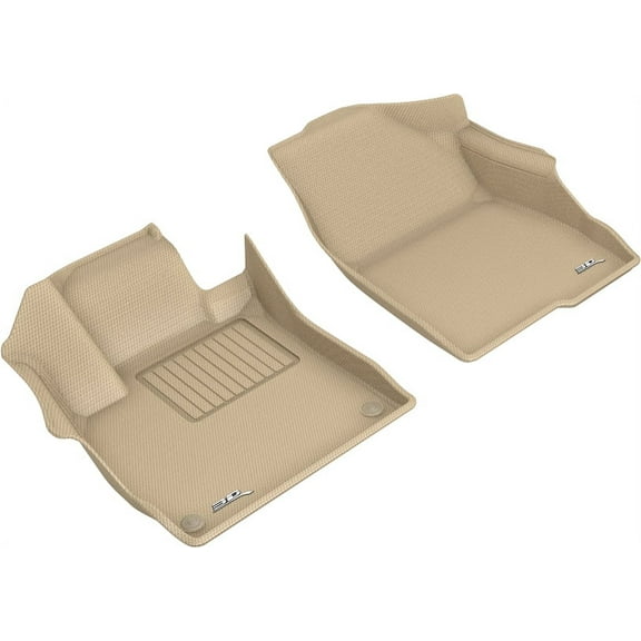 3D MAXpider All-Weather Custom Fit Floor Liners for Honda Accord 2018-2022, KAGU Series (1st Row, Tan)