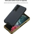 thumbnail image 3 of case for Samsung Z Fold4 Case Leather, Galaxy Z Fold4 Case Electroplate Phone Case Built-in Screen Protector for Samsung Galaxy Z Fold4, Black, 3 of 9