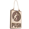 thumbnail image 3 of 1pc Push-and-pull Door Sign Wooden Door Hanging Sign Creative Sign Board Indicator Sign for Cafe Restaurant Tea House (S, 3 of 8