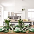 thumbnail image 3 of St. Patricks Day Table Runner Waterproof Rectangle Lucky Charm Table Cover White Black Stripes Coffee Kitchen Dining Table Decoration for Home Party Restaurant Supplies, 13 x 72 Inch, 3 of 6