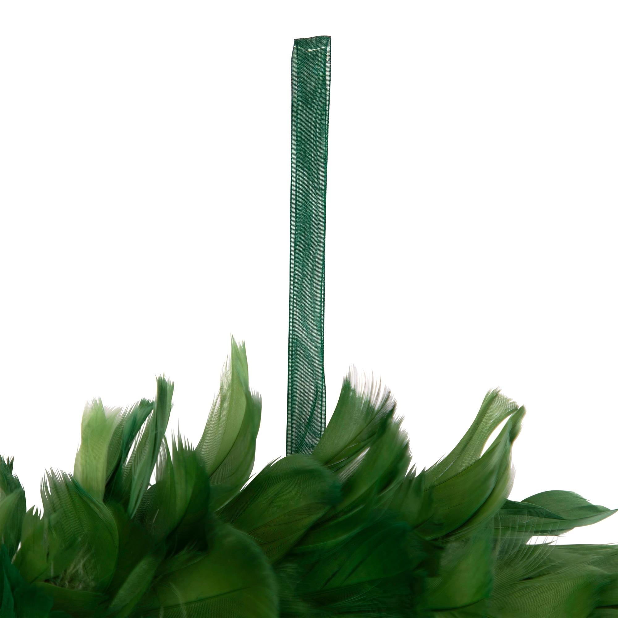 Northlight Wispy Feather Christmas Wreath - 14.5" - Unlit - Green