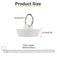 thumbnail image 2 of Uxcell 2Pcs Rubber Drain Stopper with Chain and Hanging Ring, Bathtub Drain Plug Fits 1 1/4 inch, Rubber Sink Stopper Drain Plug for Bathtub, Kitchen and Bathroom, White, 2 of 6