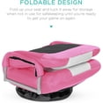 thumbnail image 5 of PRZL Swivel Gaming Chair 360 Degree Multipurpose Floor Chair Rocker for TV, Reading, Playing Video Games w/Lumbar Support, Armrest Handles, Adjustable Foldable Backrest - Pink/White, 5 of 14