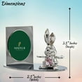 thumbnail image 3 of Matashi Silver Plated Picture Frame with Crystal Decorated Cartoon Bunny Figurine on a Base Gift for Christmas Mothers, 3 of 7