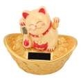 thumbnail image 1 of Estatua de escultura de gato de la suerte con energía solar, energía solar, gato de la suerte, dinero de la suerte, gato para decoración del coche, mano ondeando, gato de la suerte, decoración del hogar, resultados impresionantes, 1 of 8