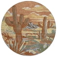 thumbnail image 2 of Addison Rugs Chantille Indoor/Outdoor Transitional Americana Paprika Machine Washable Round Rug, 8' x 8', 2 of 8