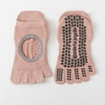 thumbnail image 2 of AWZXDE Women's Silicone Grip Toe Socks, Non Yoga Socks for Indoor Workouts Pink,One Size, 2 of 3