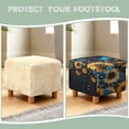 thumbnail image 6 of SCRAWLGOD Sunflower Daisy Butterfly Stars Print Footstool Slipcover, Anti Slip Square Slipcover with Elastic Bottom Thick Footstool Protection Universal Fit for Most Footrest Sofa, 6 of 7