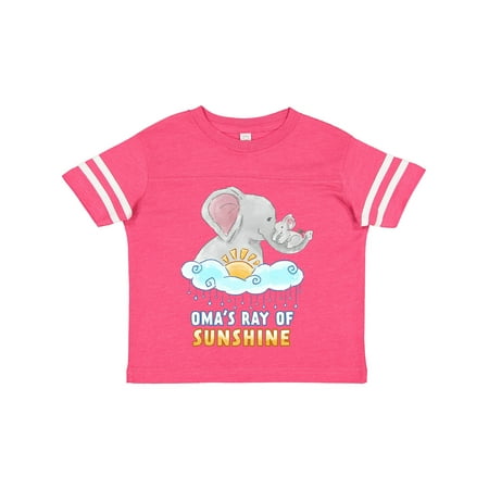 

Inktastic Oma s Ray of Sunshine Cute Elephants Rainclouds and Sun Gift Toddler Boy or Toddler Girl T-Shirt