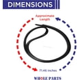thumbnail image 2 of Whole Parts Dishwasher Door Seal Gasket Part# 3920DD3005D - Replacement & Compatible with Some Kenmore and LG Dishwashers, 2 of 6