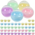 thumbnail image 1 of GAXIRE 50 cápsulas para máquina expendedora de chicles, redondas, vacías, giratorias, para fiestas, manualidades, colores surtidos., 1 of 4