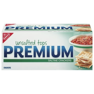 Premium Unsalted Tops Saltine Crackers, 16 oz (Package May Vary)