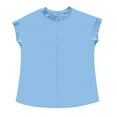 thumbnail image 4 of Women's Raglan Short Sleeve Tee Loose Fit Casual Round Neck Solid Color Everyday Versatile Comfort Top, 4 of 4