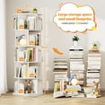 thumbnail image 5 of Homieasy Rotating Bookshelf, 360 Display Wood Spinning Bookshelf Tower, 5 Tier Floor Standing Bookcase Storage Rack, Revolving Bookcase Corner Bookshelf for Small Space, White, 5 of 7