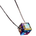 thumbnail image 1 of Collier en Cristal Cubique Réglable Simple Cube Pendentif Collier Clavicule Collier, 1 of 10