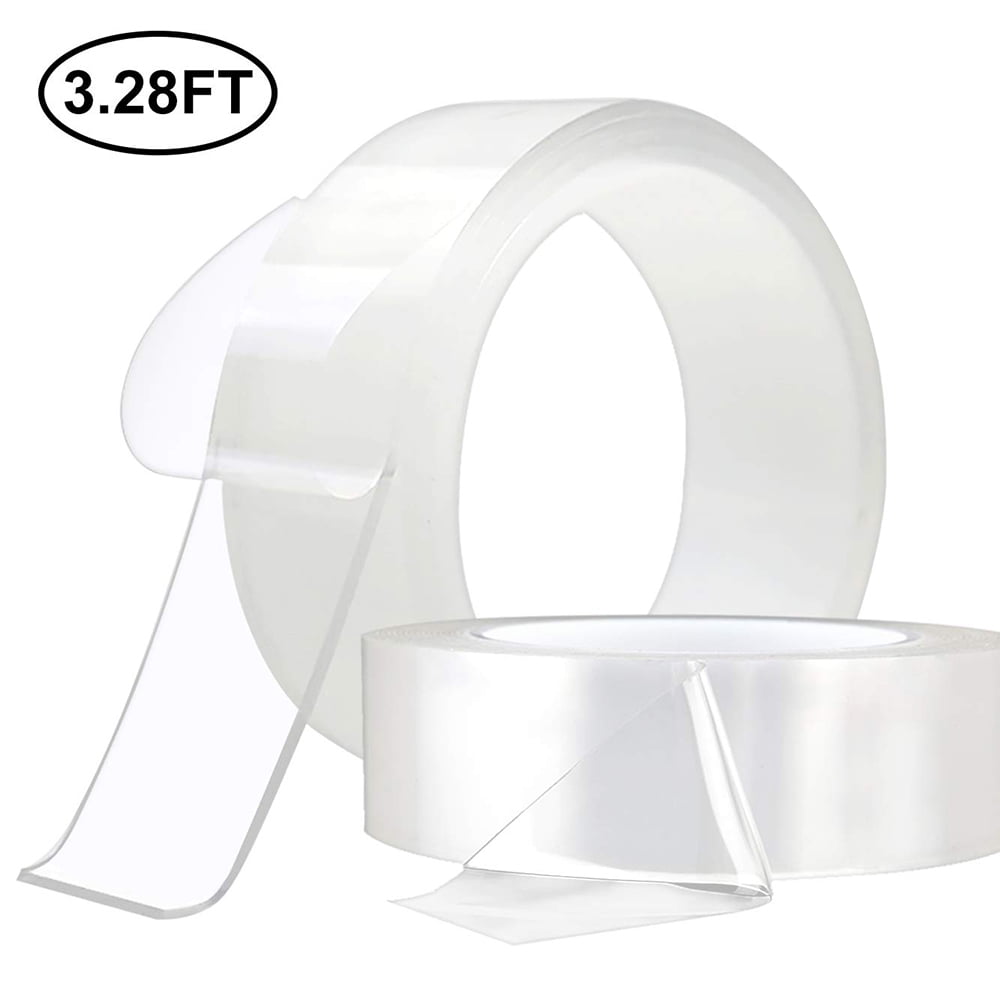 AUCHEN Nano Tape, Washable Adhesive Tape, 3mm Transparent Reusable