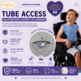 thumbnail image 6 of Special Needs Clothing Adults Short Sleeve Popper Vest Bodysuit with Crouch Snap Button & tube Access, Adaptive Clothing for Adults with Special Needs, Supersoft Cotton Elastane Fabric, By Kaycey, 6 of 9