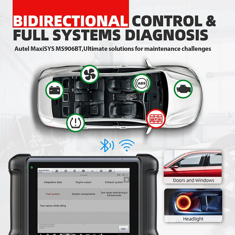 Autel MaxiSys MS906BT Car Diagnostic Scan Tool Bi-Directional